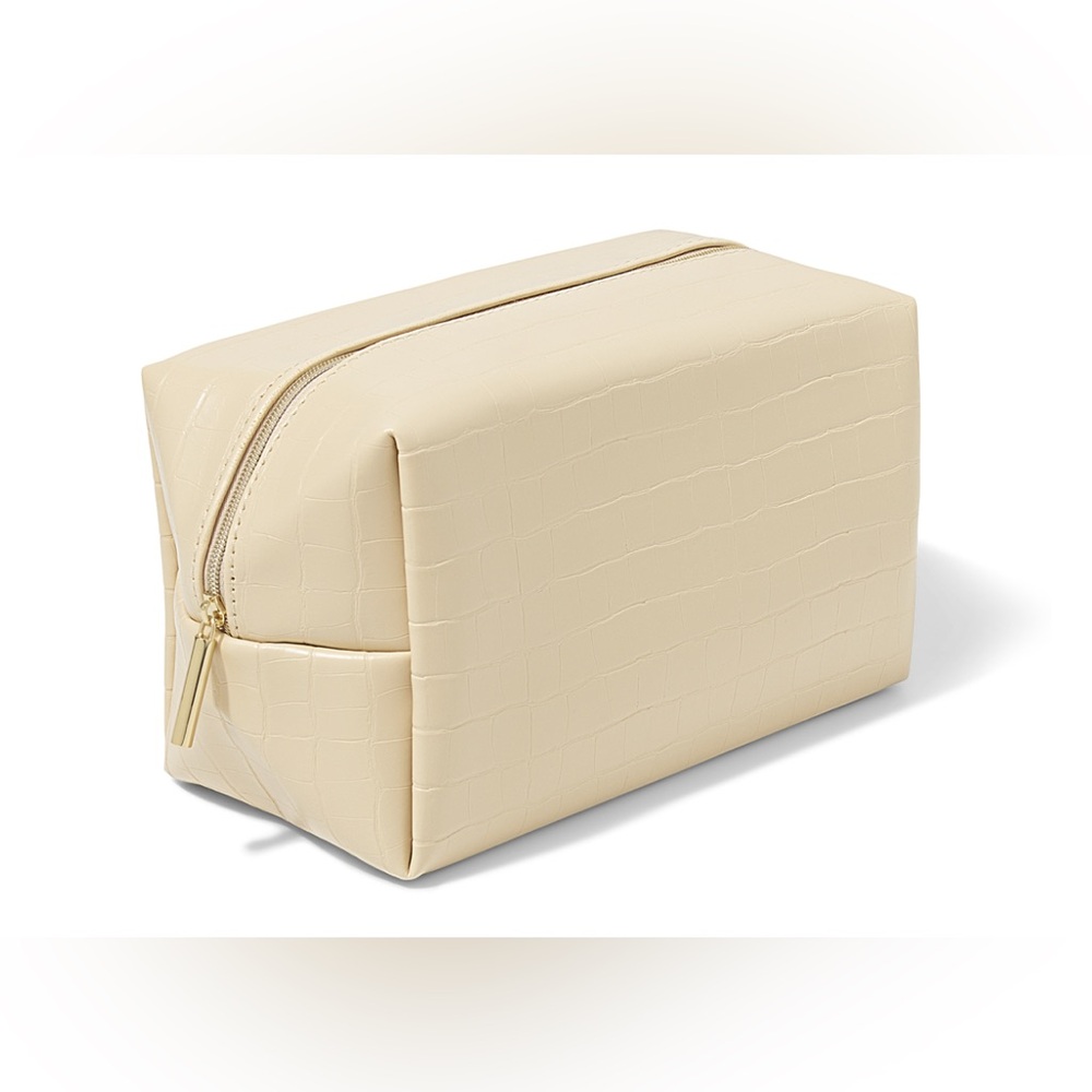 ⚡️PICK 3/$15 Cream Zipper Cosmetics Bag NEW with plastic wrap on zipper